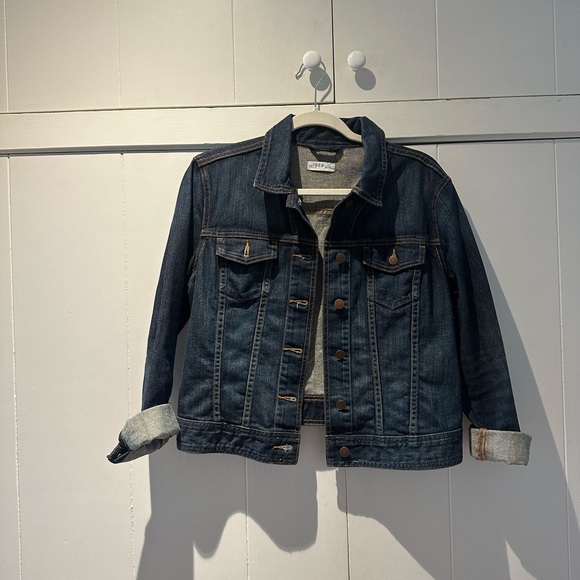 Upcycled Levi’s denim jean jacket with quilt patch - Picture 5 of 5
